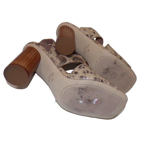 Cole Haan Reina City Sandal 85 mm Snake Print Leather size 9 B New - Picture 8 of 8